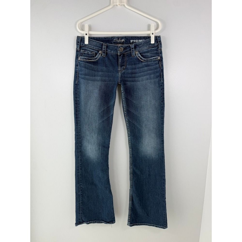 Silver Jeans Pioneer Women 29x33 Blue Bootcut Low Rise Cowgirl Rodeo Western